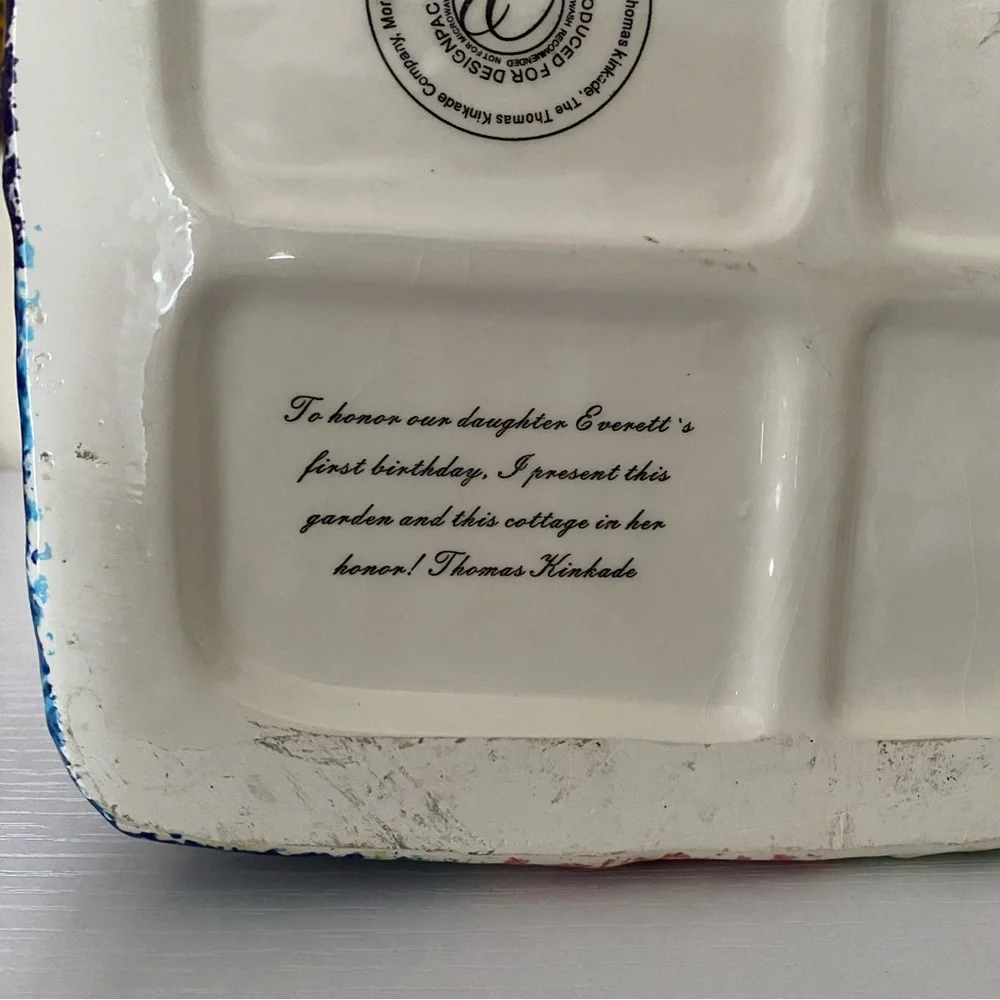 Collectable Thomas Kinkade Cookie Jar Garden Cottage Village House